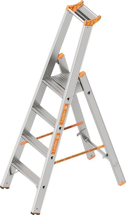 Stufenstehleiter TOPIC Stufen 4 Alu.Gesamt-H.1700mm LAYHER