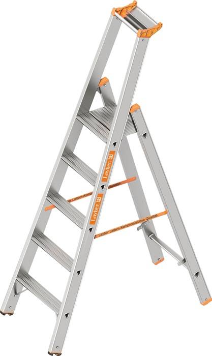 Stufenstehleiter TOPIC Stufen 5 Alu.Gesamt-H.1960mm LAYHER