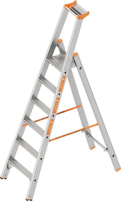 Stufenstehleiter TOPIC Stufen 6 Alu.Gesamt-H.2200mm LAYHER