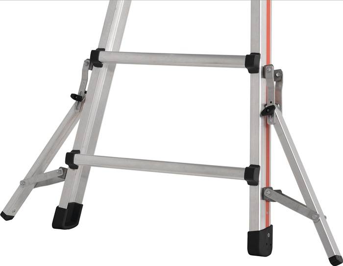 Teleskopleiter Alu.4x5 Sprossen max.Gesamtbelastung 150kg HYMER