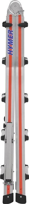Teleskopleiter Alu.4x5 Sprossen max.Gesamtbelastung 150kg HYMER