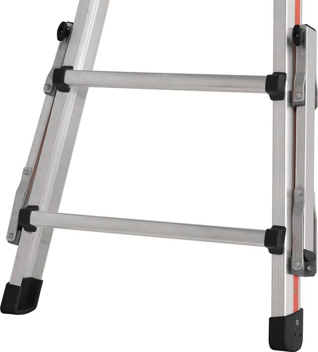 Teleskopleiter Alu.4x5 Sprossen max.Gesamtbelastung 150kg HYMER