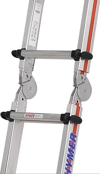 Teleskopleiter Alu.4x4 Sprossen max.Gesamtbelastung 150kg HYMER