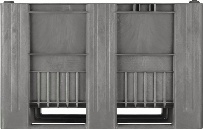 Großvolumenbehälter 470l L1200xB800xH740mm grau m.3 Kufen