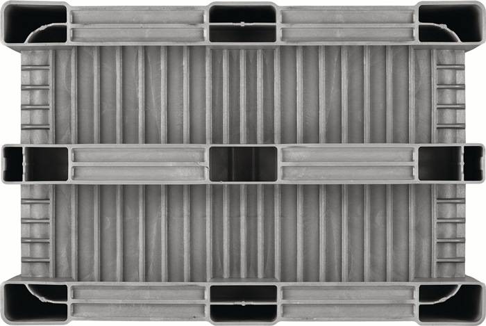 Großvolumenbehälter 470l L1200xB800xH740mm grau m.3 Kufen