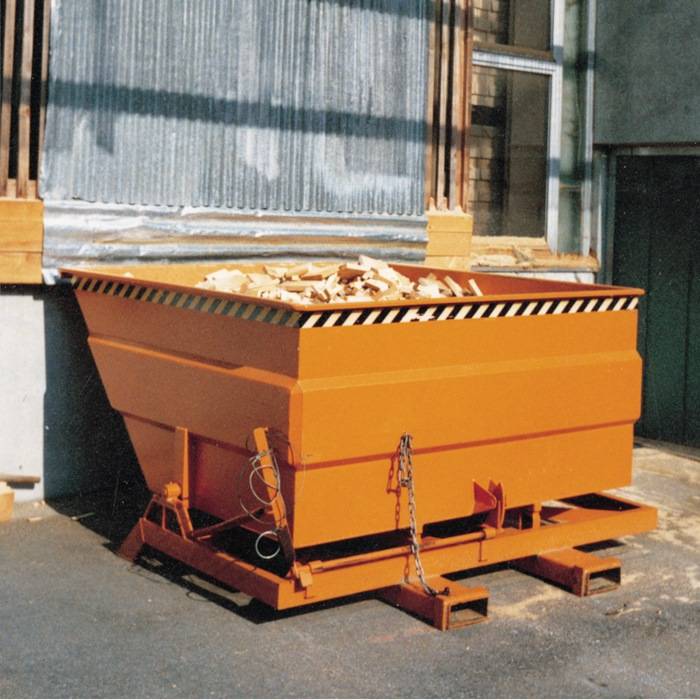 Kippbehälter L2310xB2280xH1480mm gelborange Inh.4,0 m³