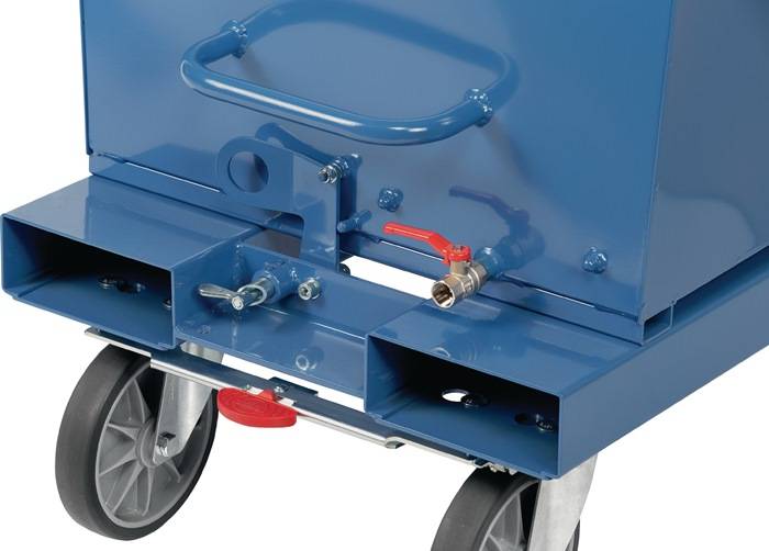 Muldenkipper 800 l - bis 800 Kg - 1321 x 1044 x 735 mm Kastenmaße - 2 Lenk- und 2 Bockrollen