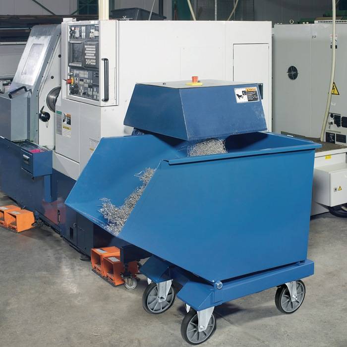Muldenkipper - 2 Lenk- und 2 Bockrollen - mit Ablasshahn - Tragkraft 800 kg - Ladevolumen 800 l