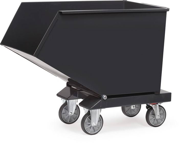 Muldenkipper Inh.450l L1374xB730xH1072mm grau m.Ablasshahn FETRA