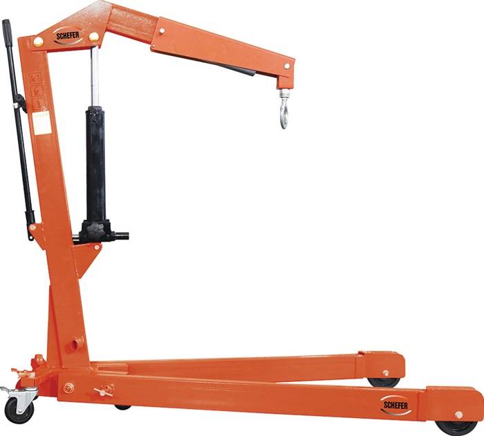 Werkstattkran Trgf.500kg Fahrwerk gespreizt 3-f.verstellb.Kranarmlänge SCHEFER
