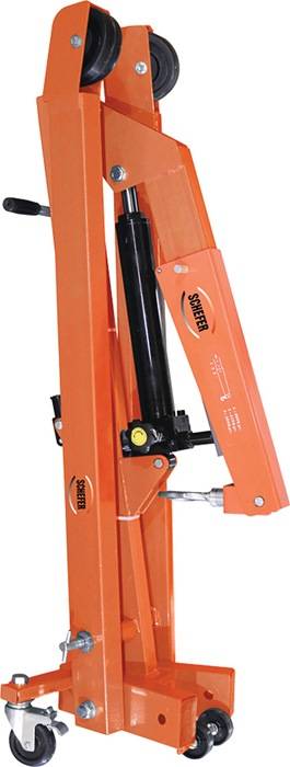 Werkstattkran Trgf.500kg Fahrwerk gespreizt 3-f.verstellb.Kranarmlänge SCHEFER