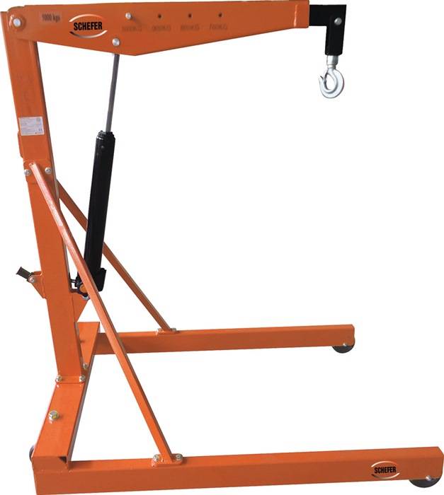 Werkstattkran Trgf.1000kg Fahrwerk paralell 4fach verstellb.Kranarmlänge SCHEFER