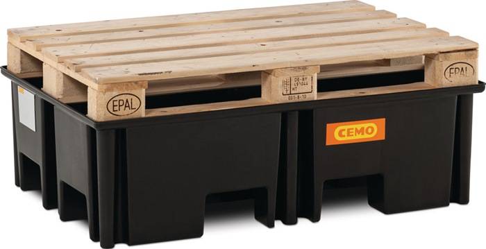 Auffangwanne 220l L1230xB830xH360mm PE o.Gitterrost CEMO
