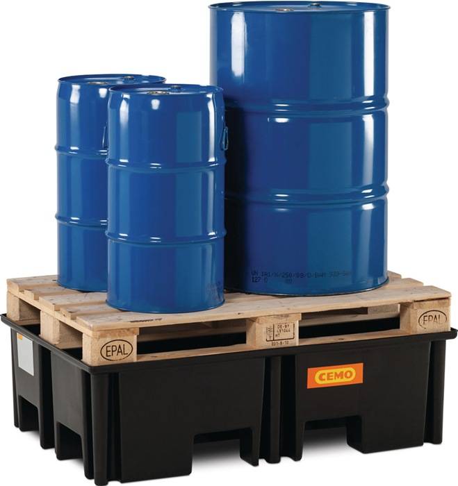 Auffangwanne 220l L1230xB830xH360mm PE o.Gitterrost CEMO