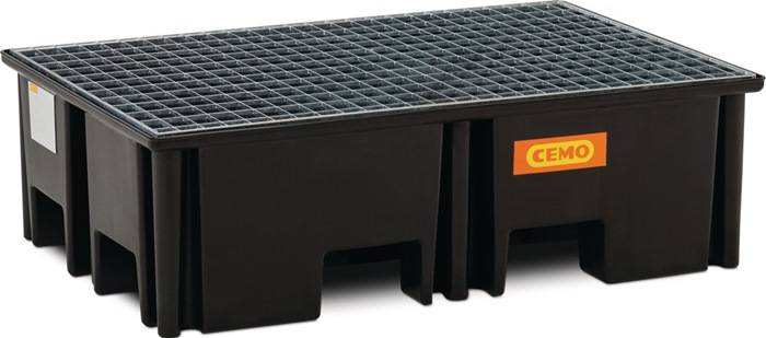 Auffangwanne 220l L1230xB830xH360mm PE m.Gitterrost CEMO