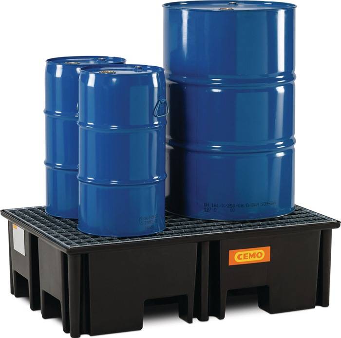 Auffangwanne 220l L1230xB830xH360mm PE m.Gitterrost CEMO