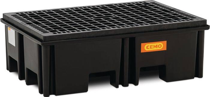 Auffangwanne 220l L1230xB830xH360mm PE m.PE-Gitterrost CEMO