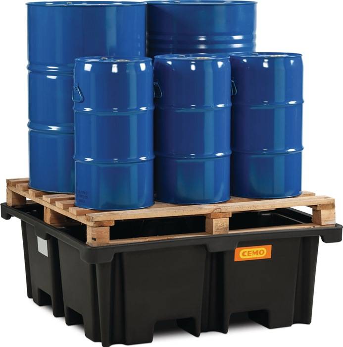 Auffangwanne 400l L1290xB1290xH480mm PE o.Gitterrost CEMO