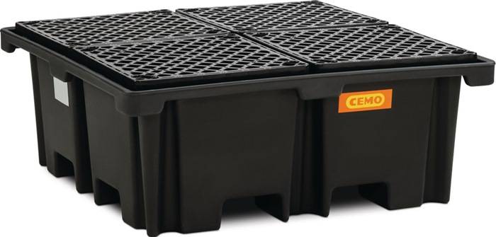 Auffangwanne 400l L1290xB1290xH480mm PE m.PE-Gitterrost CEMO