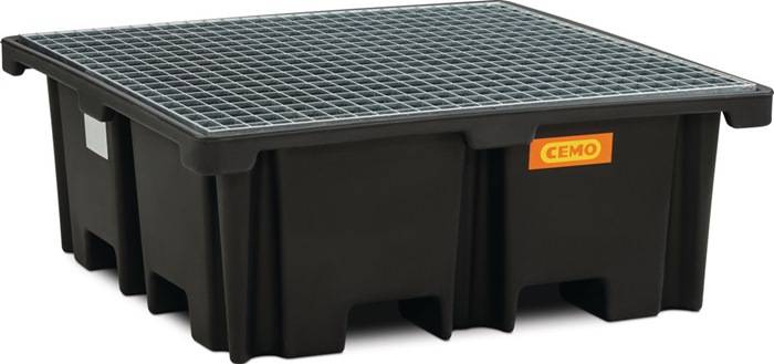 Auffangwanne 400l L1290xB1290xH480mm PE m.Gitterrost CEMO