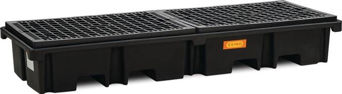 Auffangwanne 425l L2420xB880xH360mm PE m.PE-Gitterrost CEMO