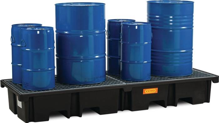 Auffangwanne 425l L2420xB880xH360mm PE m.Gitterrost CEMO