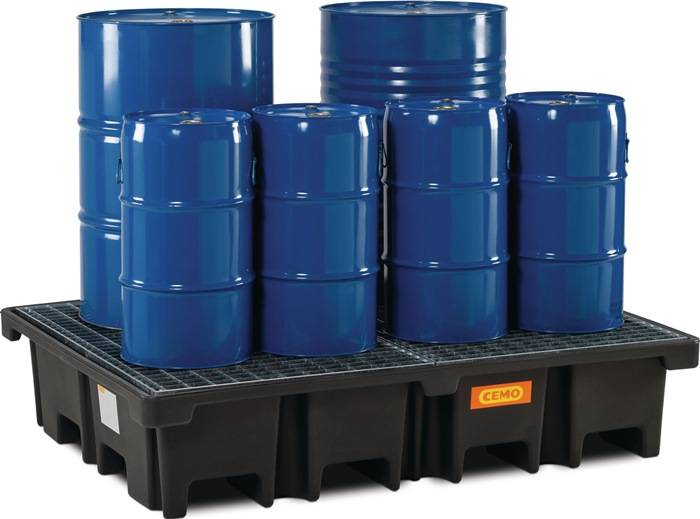 Auffangwanne 425l L1670xB1270xH360mm PE m.Gitterrost CEMO