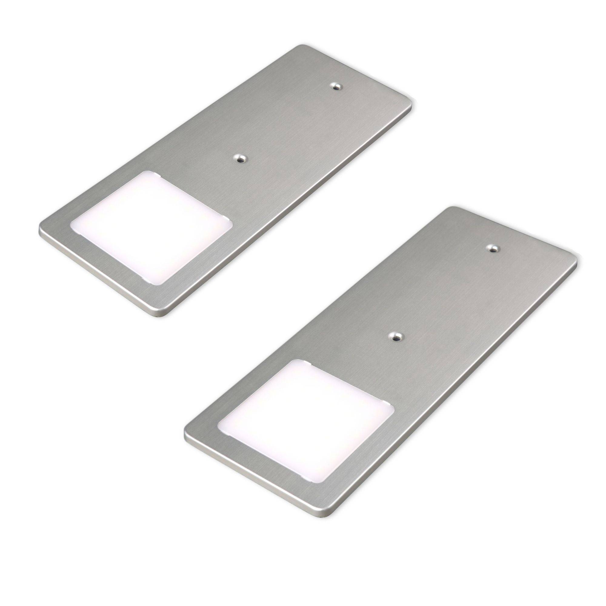 kalb | LED Unterbauleuchten silber 5W- sehr flache Küchenleuchte für schaltbare Steckdosen