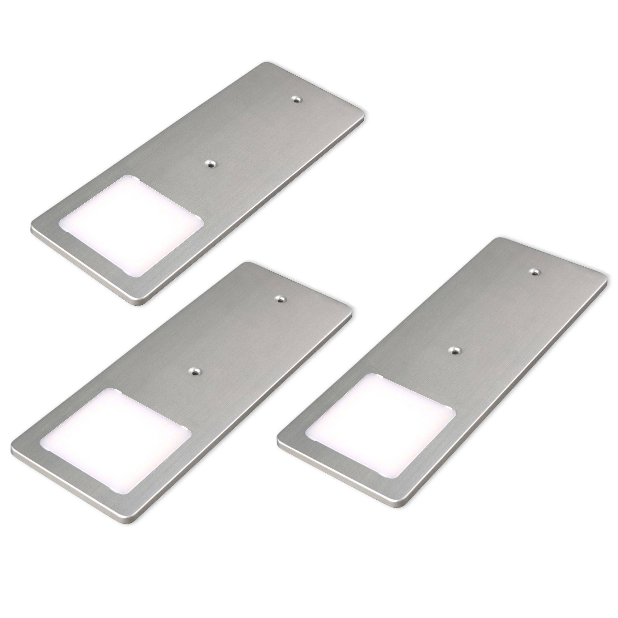 kalb | LED Unterbauleuchten silber 5W- sehr flache Küchenleuchte für schaltbare Steckdosen