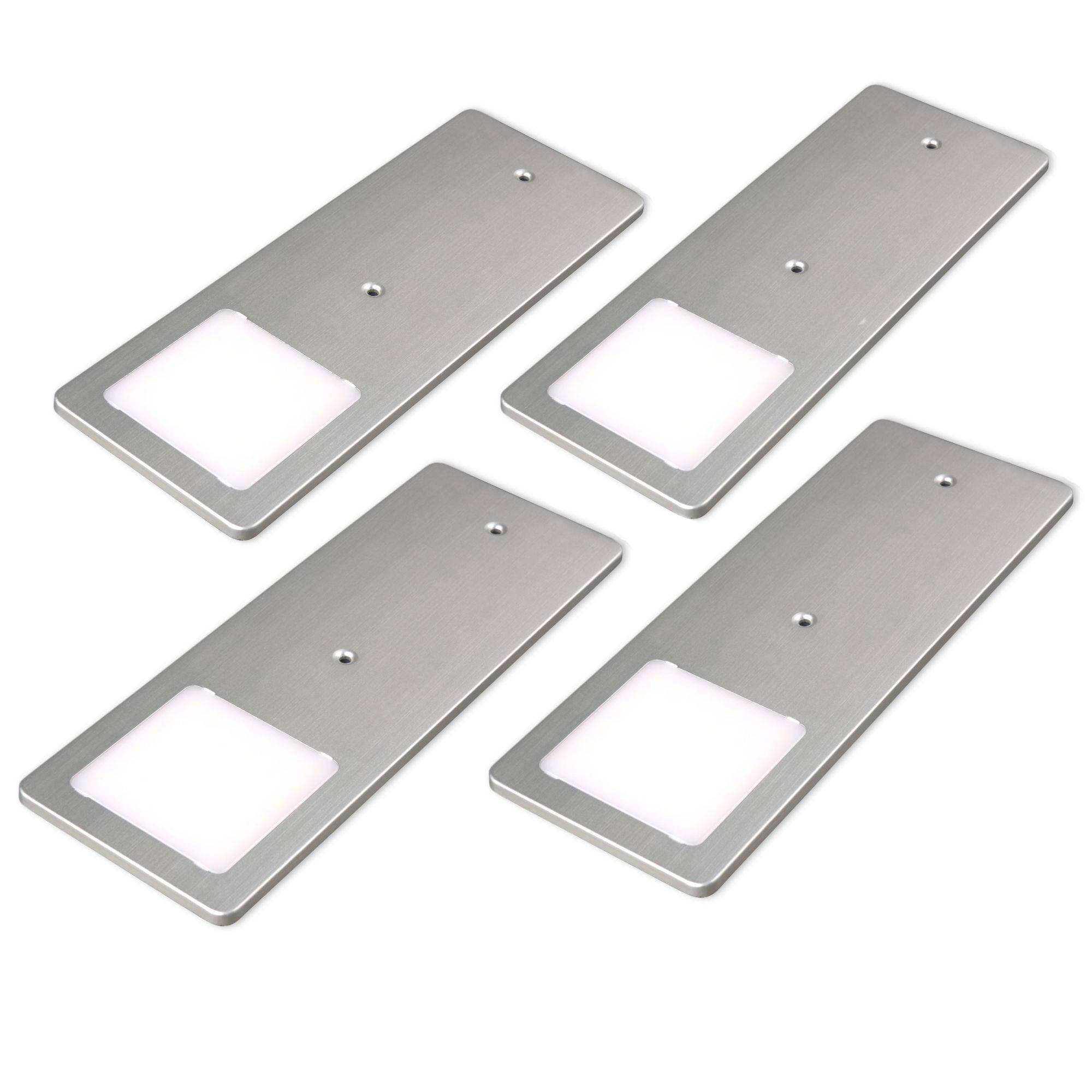 kalb | LED Unterbauleuchten silber 5W- sehr flache Küchenleuchte für schaltbare Steckdosen