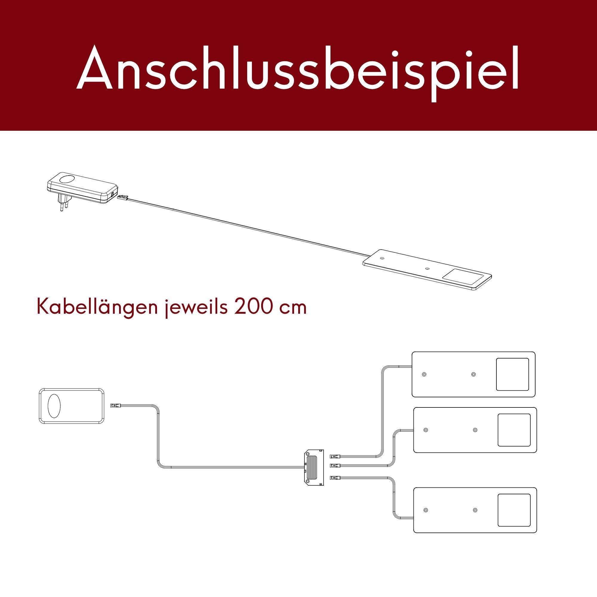 kalb | LED Unterbauleuchten schwarz 5W- sehr flache Küchenleuchte Einbaustrahler Einbauspot für schaltbare Steckdosen