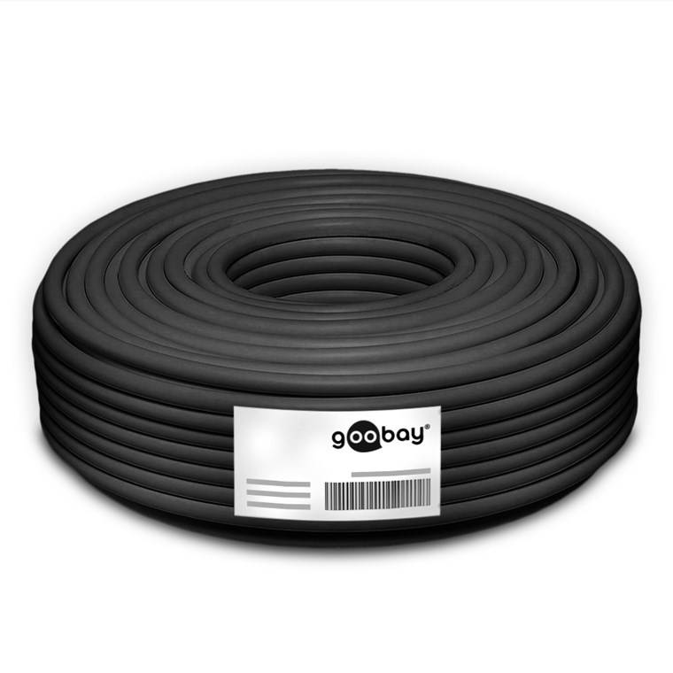 goobay CAT 6 Outdoor Netzwerkkabel S/FTP PiMF soldie schwarz 100 m