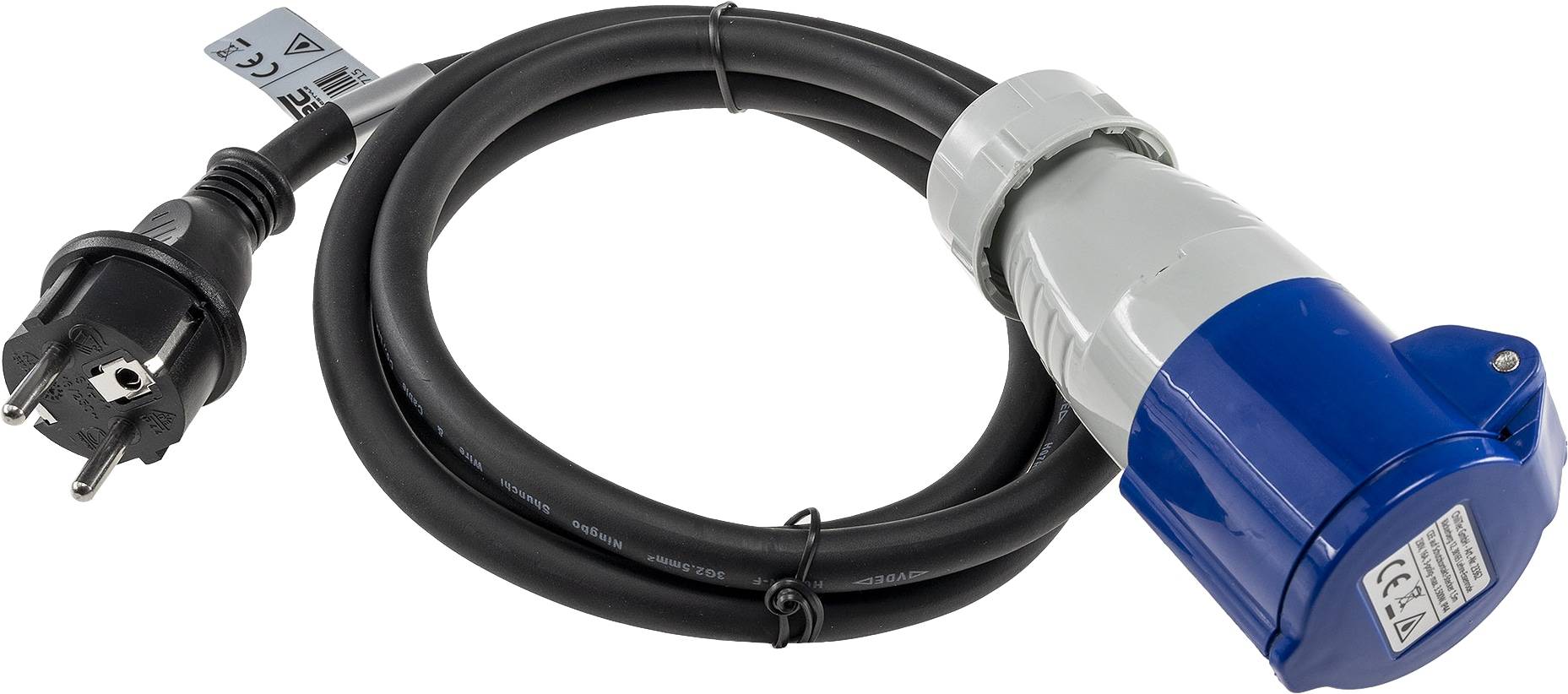 CHILITEC CEE-Adapter 23362, 1,50 m, CEE auf Schutzkontaktstecker