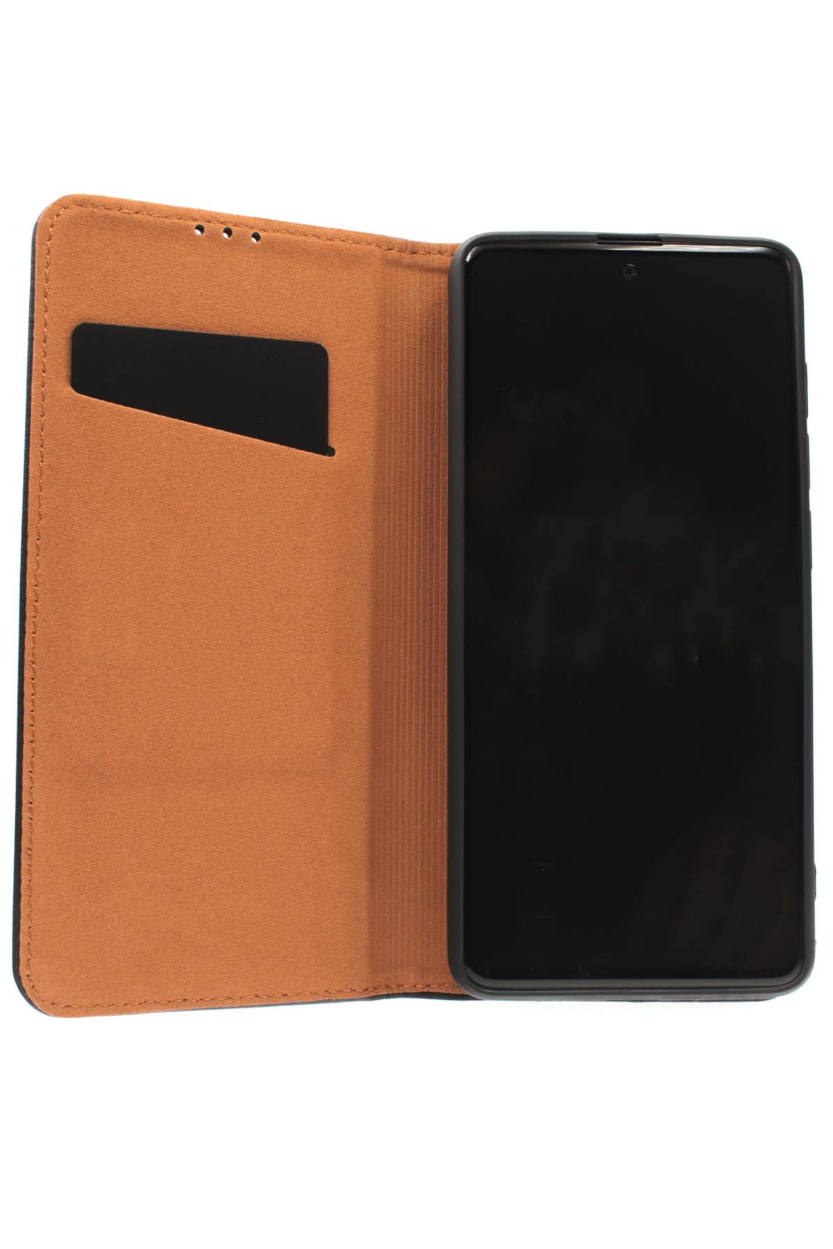 JAMCOVER Echt Leder Bookcase Schwarz für Apple iPhone 16e, iPhone 17e