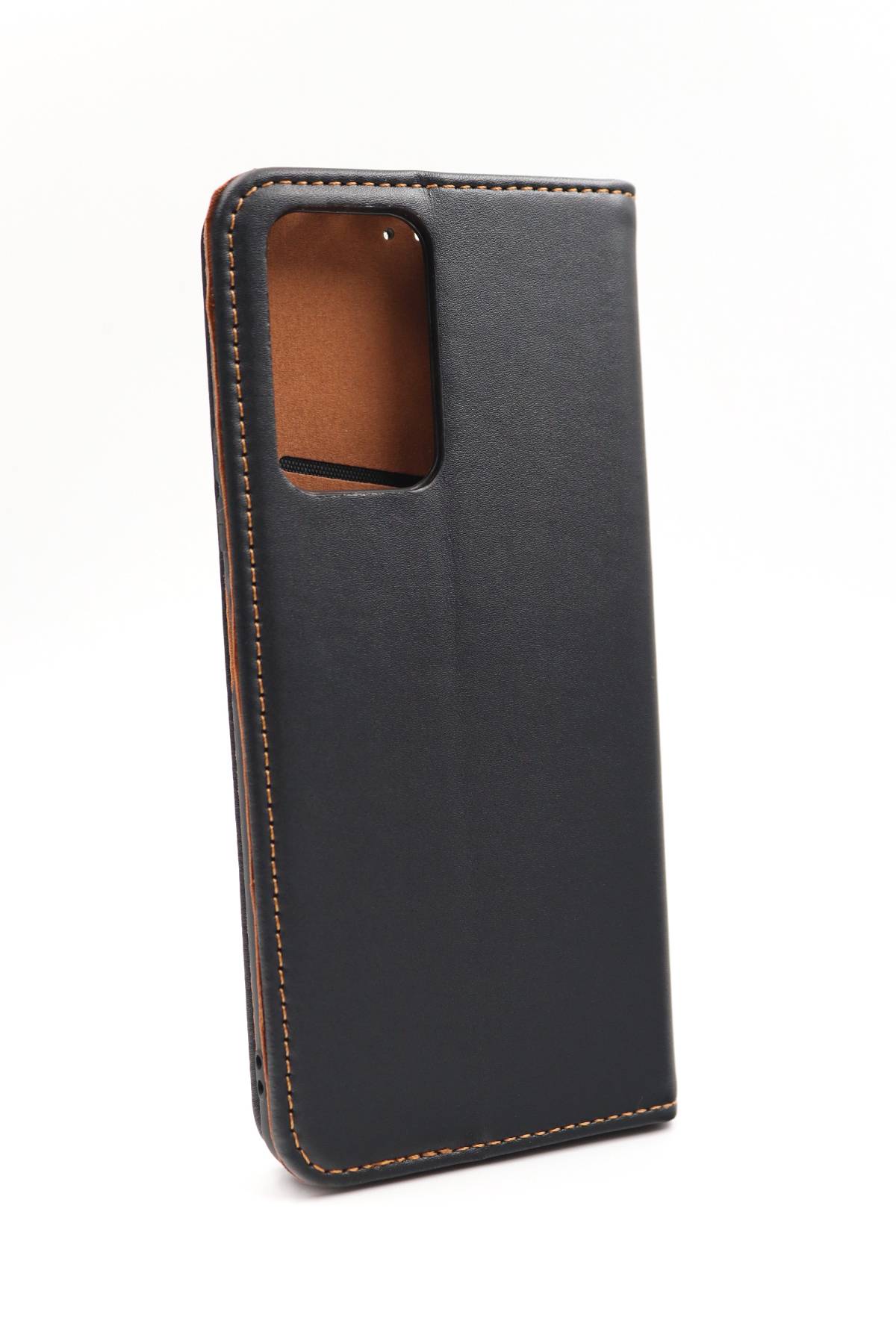 JAMCOVER Echtleder Cover Schwarz für Xiaomi Redmi Note 10 Pro - Schutzhülle, Handytasche im Buchformat