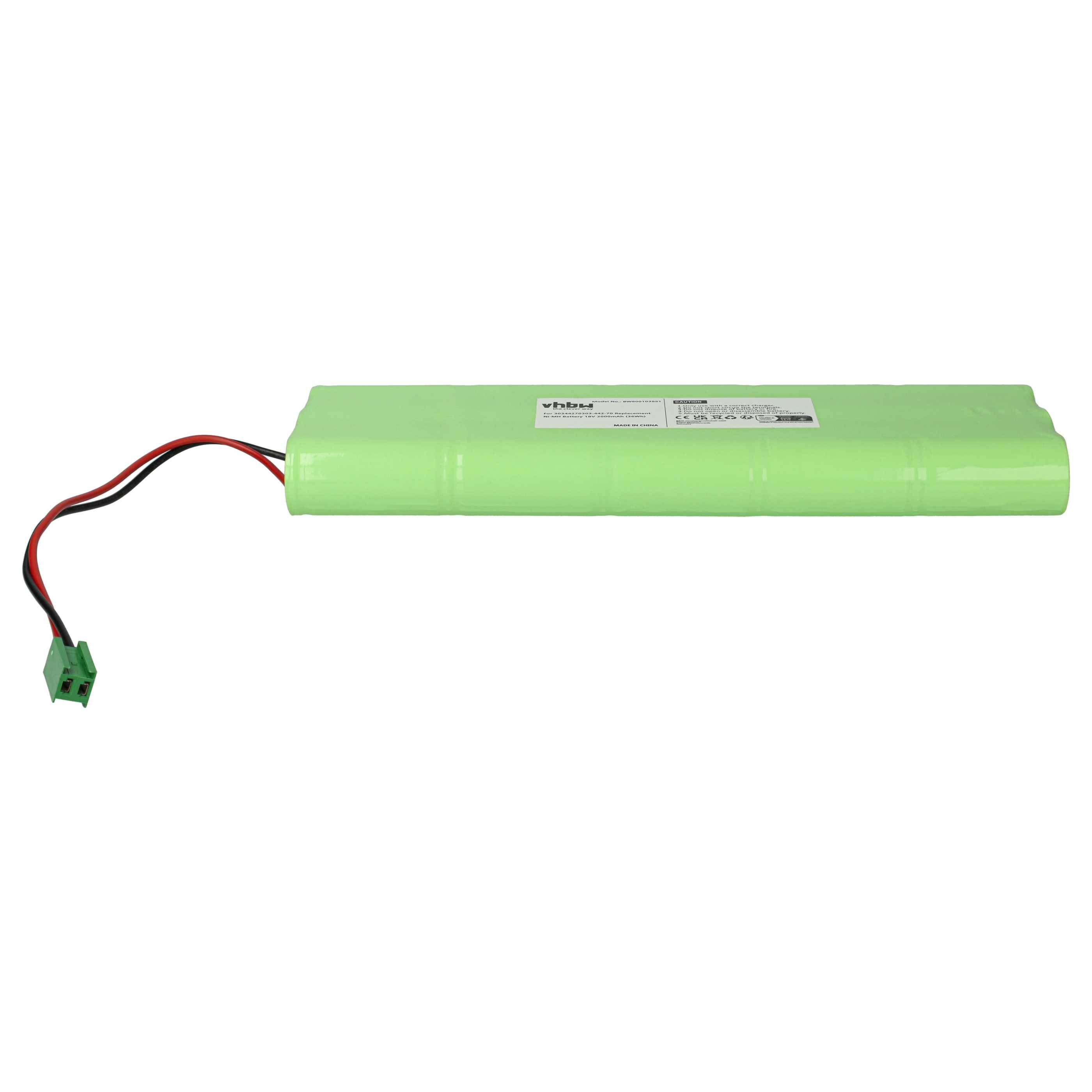 vhbw Akku kompatibel mit Hellige ES500, EKG Cardio Smart Medizintechnik (2000 mAh, 18 V, NiMH)