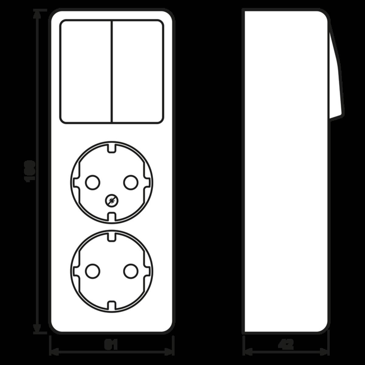Jung SCHUKO-Zweifach-Steckdose 625 A