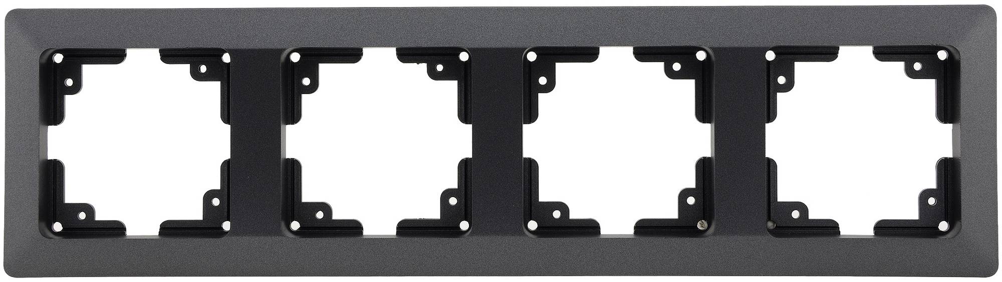 MILOS 4-fach Rahmen I Mehrfach-Rahmen für Steckdosen Schalter und Komponenten I Anthrazit