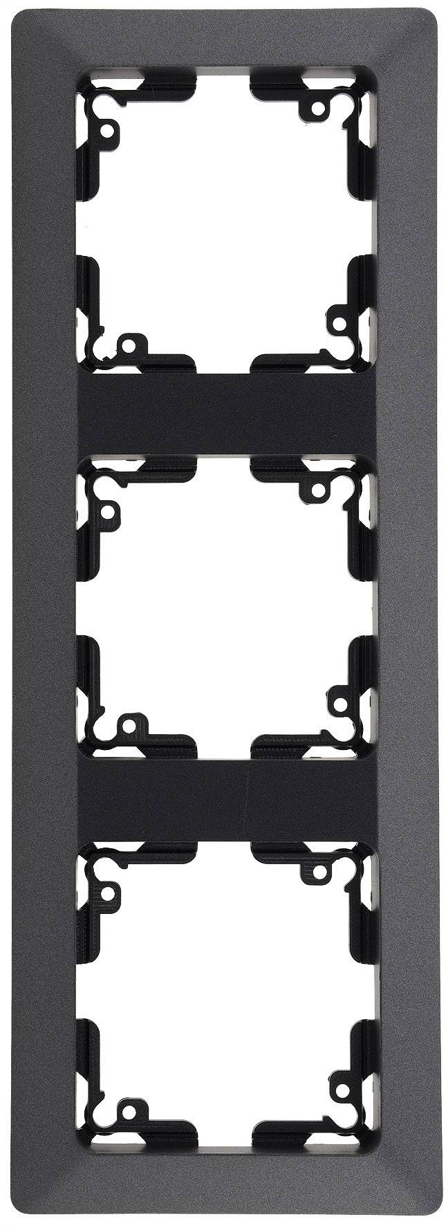 MILOS 3-fach Rahmen I Mehrfach-Rahmen für Steckdosen Schalter und Komponenten I Anthrazit