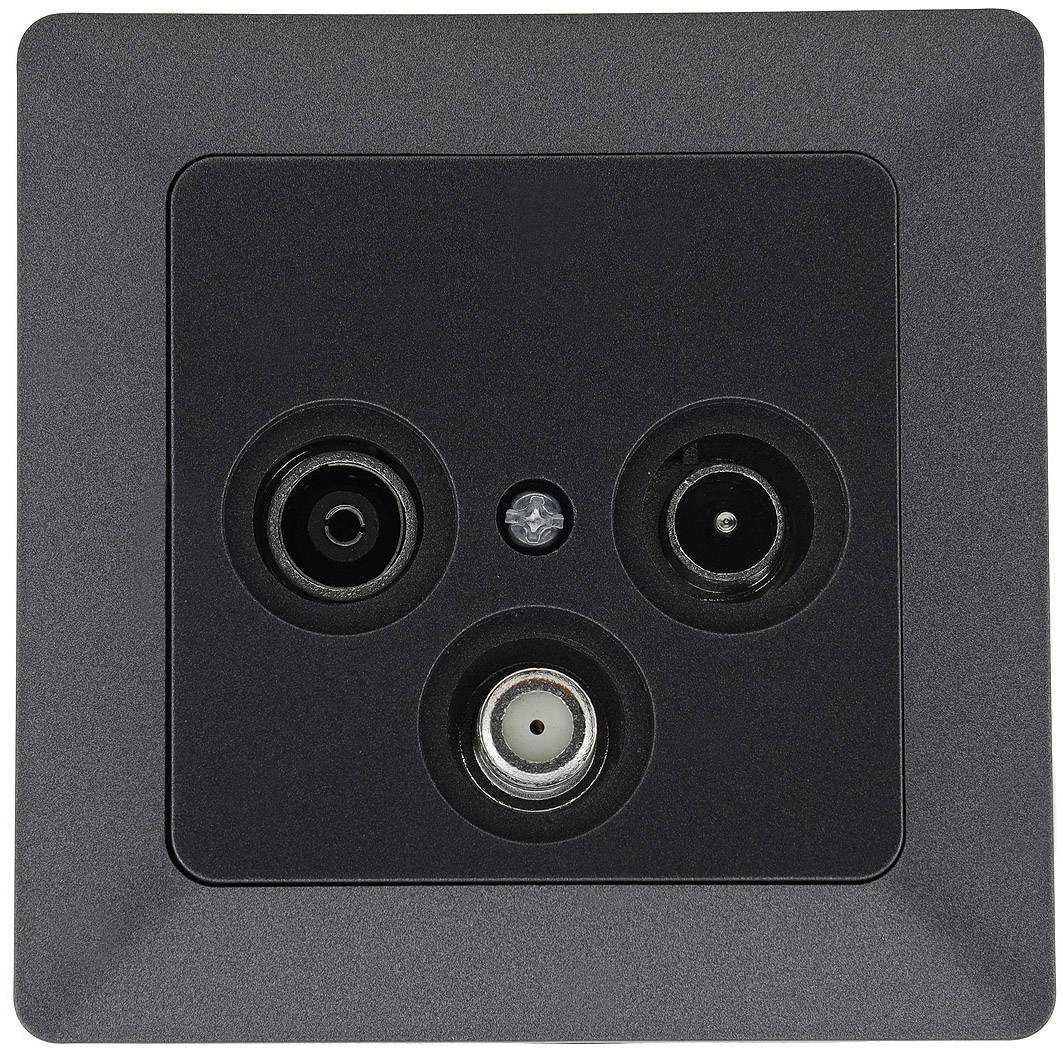 MILOS Anschlussdose für Sat TV Radio Sat Full HD UHD 4K digital geeignet Antennendose mit 1-fach Rah