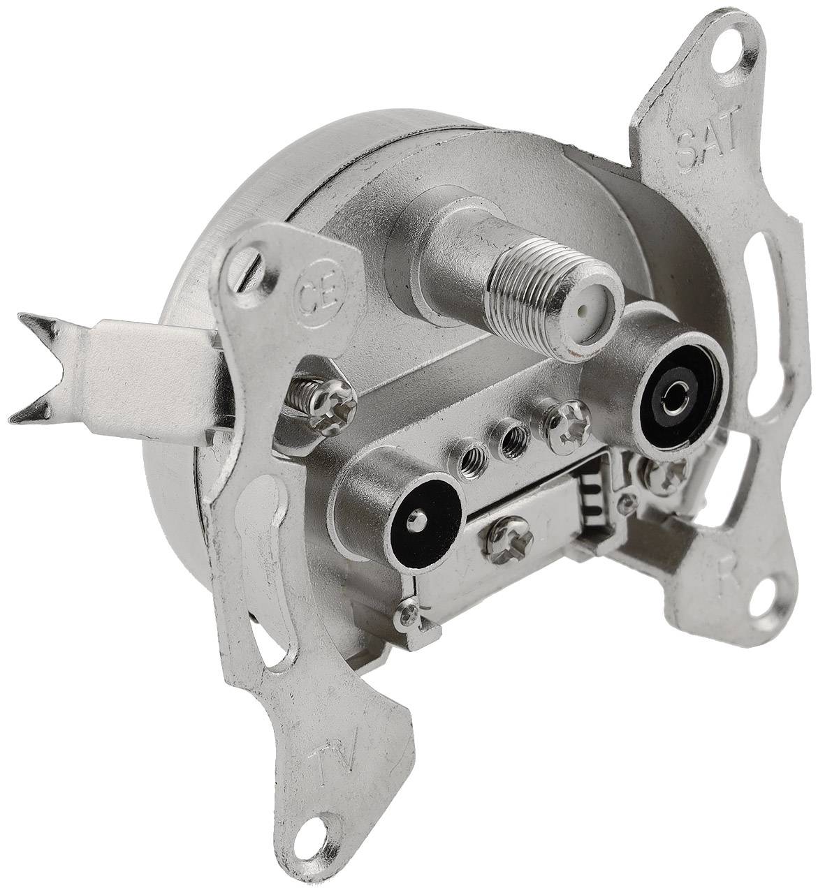 MILOS Anschlussdose für Sat TV Radio Sat Full HD UHD 4K digital geeignet Antennendose mit 1-fach Rah