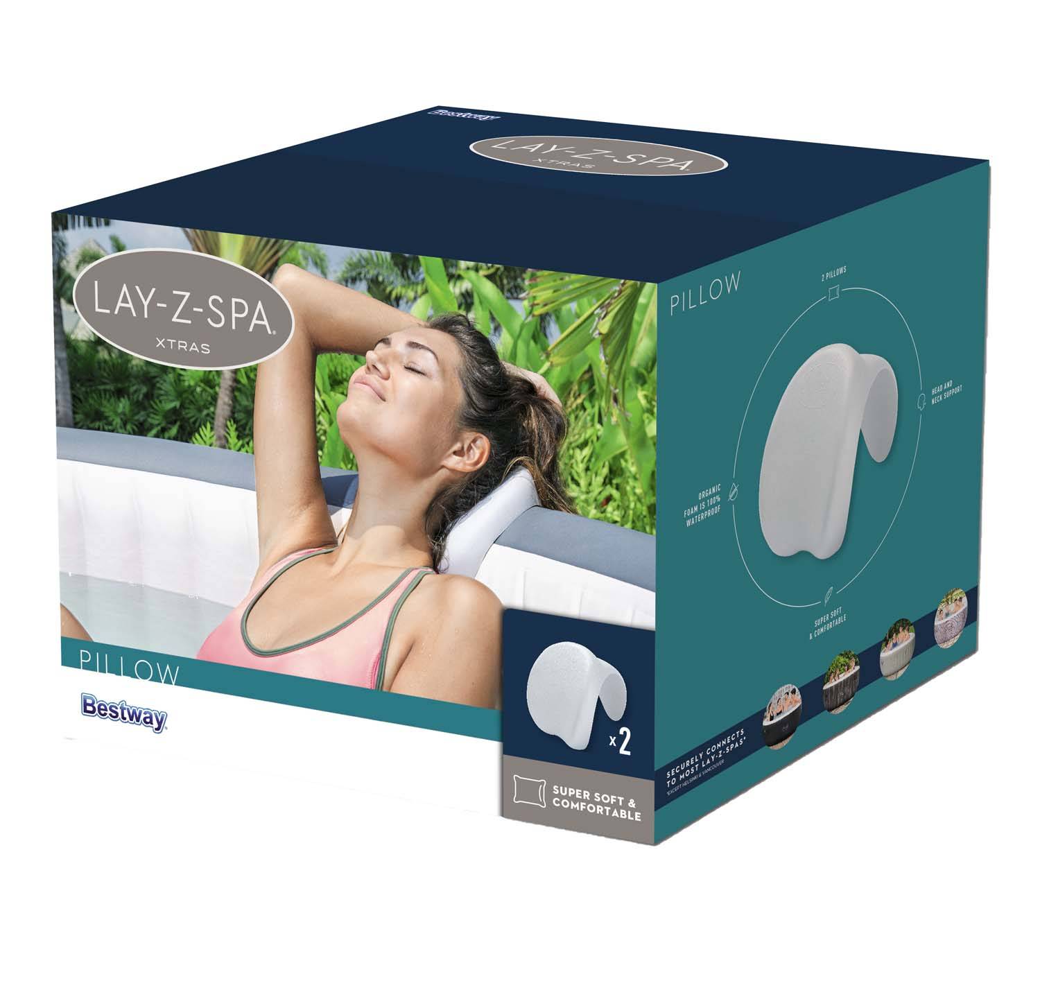 Bestway 60307 - LAY-Z-SPA Xtras Nackenkissen-Set 25 x19,5 x 17,5 cm