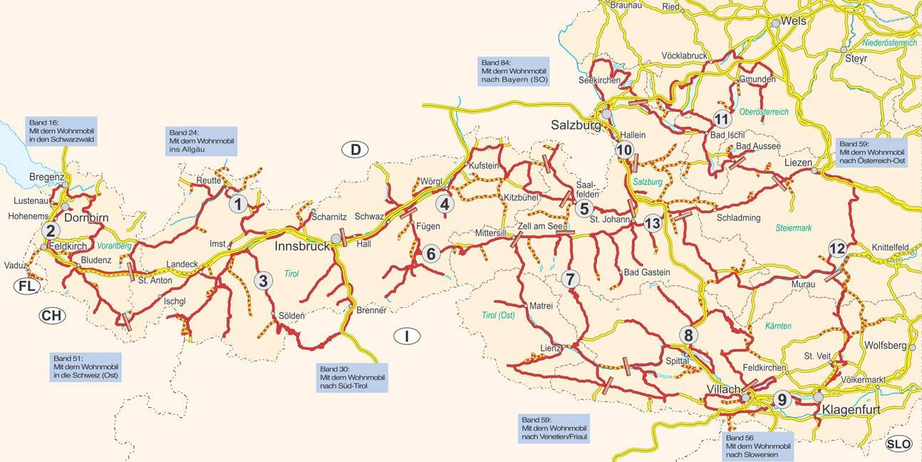 Mit dem Wohnmobil nach Österreich: Teil 2: Der Westen (Womo-Reihe)