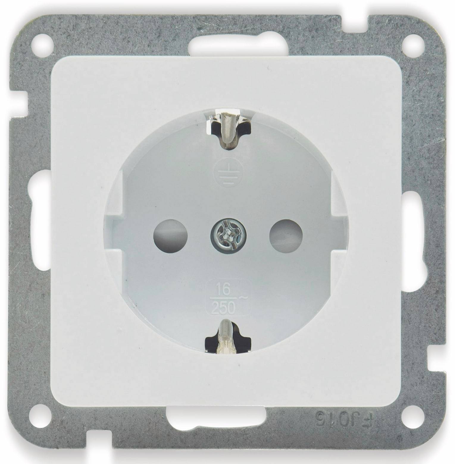 DELPHI Schutzkontakt-Steckdose ohne Rahmen, weiß