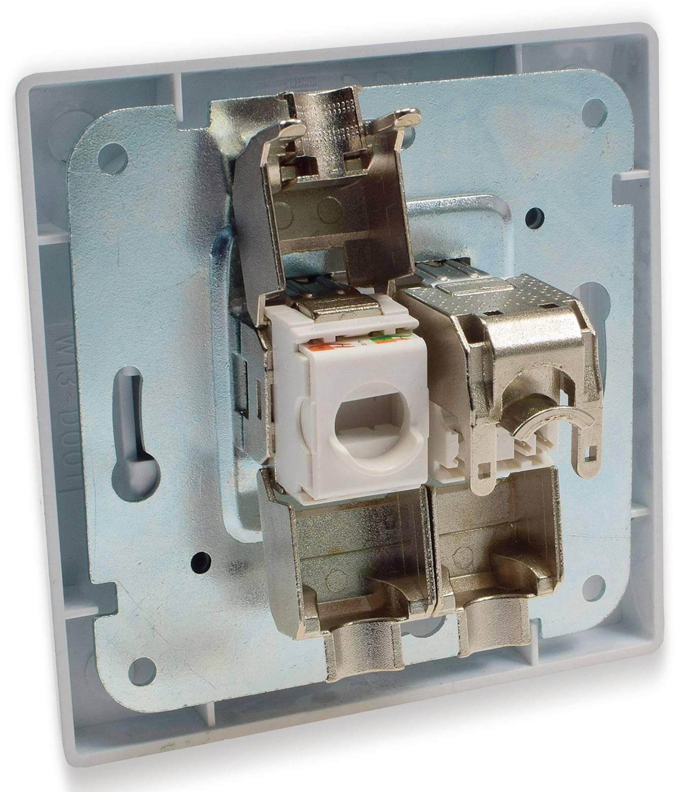 DELPHI RJ45-Doppeldose, CAT.6, weiß