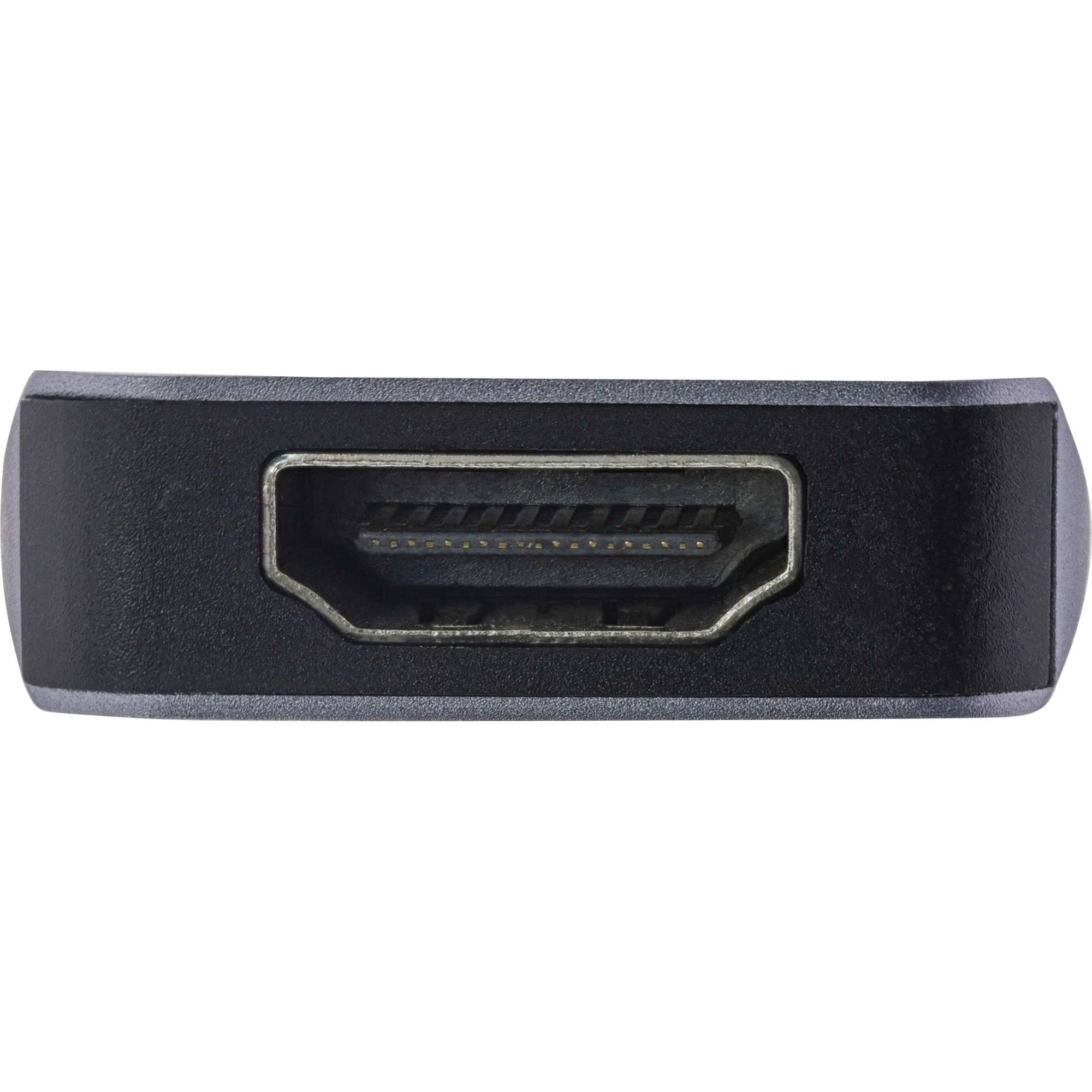 INLINE - Multi-Hub USB 3.2 Gen.1 - 2x USB-A - HDMI 4K/30Hz - Cardreader - Alu - grau