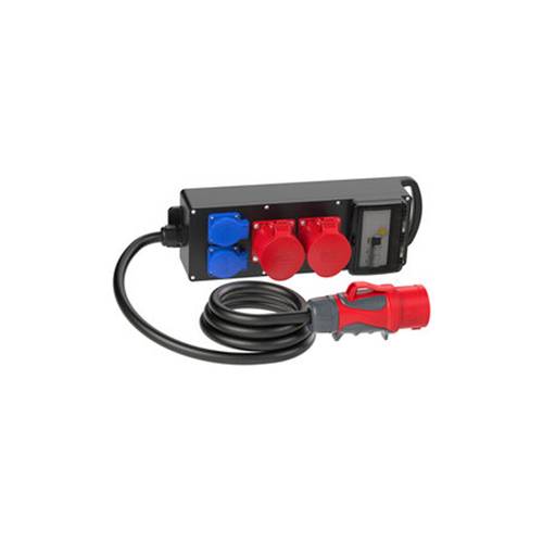 PC ELECTRIC 9441075 - Mobilverteiler "STEYREGG BV" (Eingang: 1x Stecker 400V/32A/5-pol + 2m Kabel | Ausgang: 2x