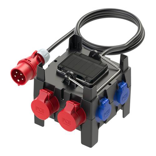 PC ELECTRIC 9030204 - Mobilverteiler "IMST BV" (Eingang: 1x CEE-Stecker 400V/16A/5-pol + 2m Kabel | Ausgang: 2x