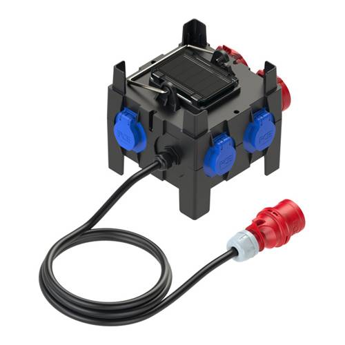 PC ELECTRIC 9030204 - Mobilverteiler "IMST BV" (Eingang: 1x CEE-Stecker 400V/16A/5-pol + 2m Kabel | Ausgang: 2x