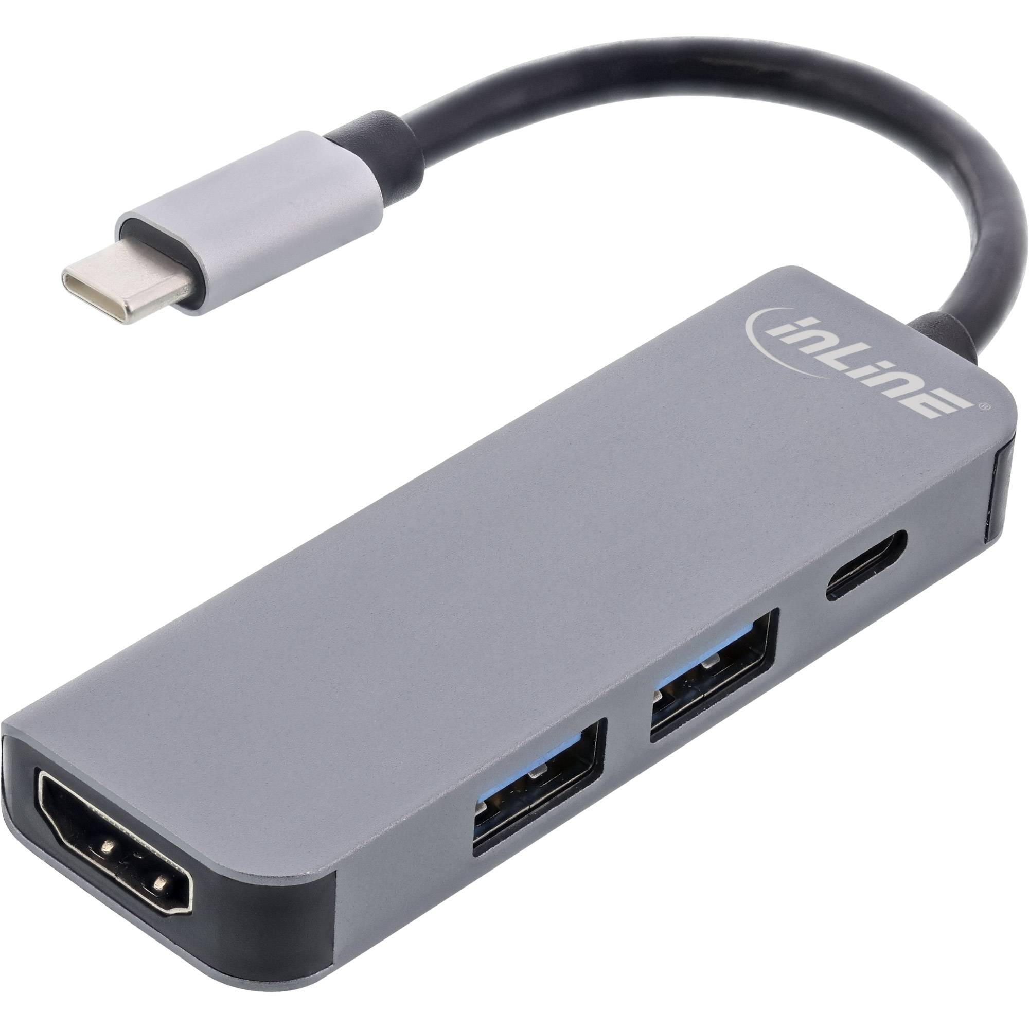 INLINE - Multihub USB 3.2 Gen.1 - 2x USB-A - HDMI 4K/30Hz - USB-C PD 87W